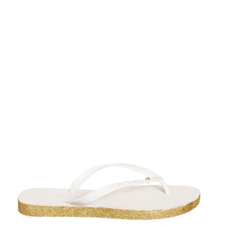 Chinelo Petite Jolie Fresh Branco/Sola Branco/Ouro - PJ6970 36