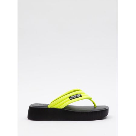 Chinelo Petite Jolie Hit Amarelo Neon/Preto PJ7286 39-0