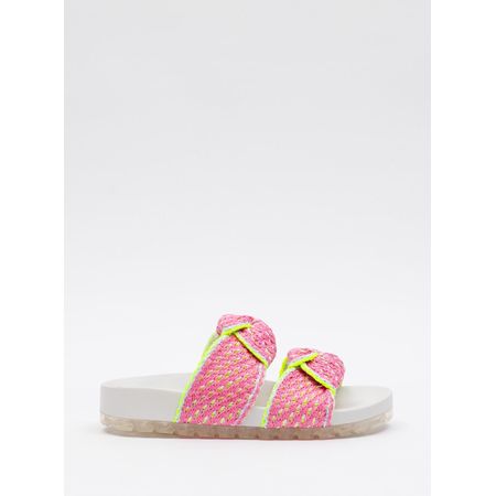 Chinelo Petite Jolie Knit Flat Hit Pink/Translucido PJ7315 33-4