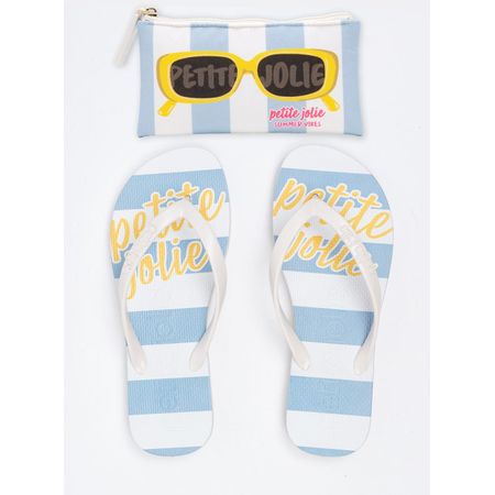Chinelo Petite Jolie Fresh White/Listra Light Blue PJ7426 38