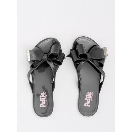 Chinelo Infantil Petite Jolie Lucky In Preto/Branco PJ4533IN 25