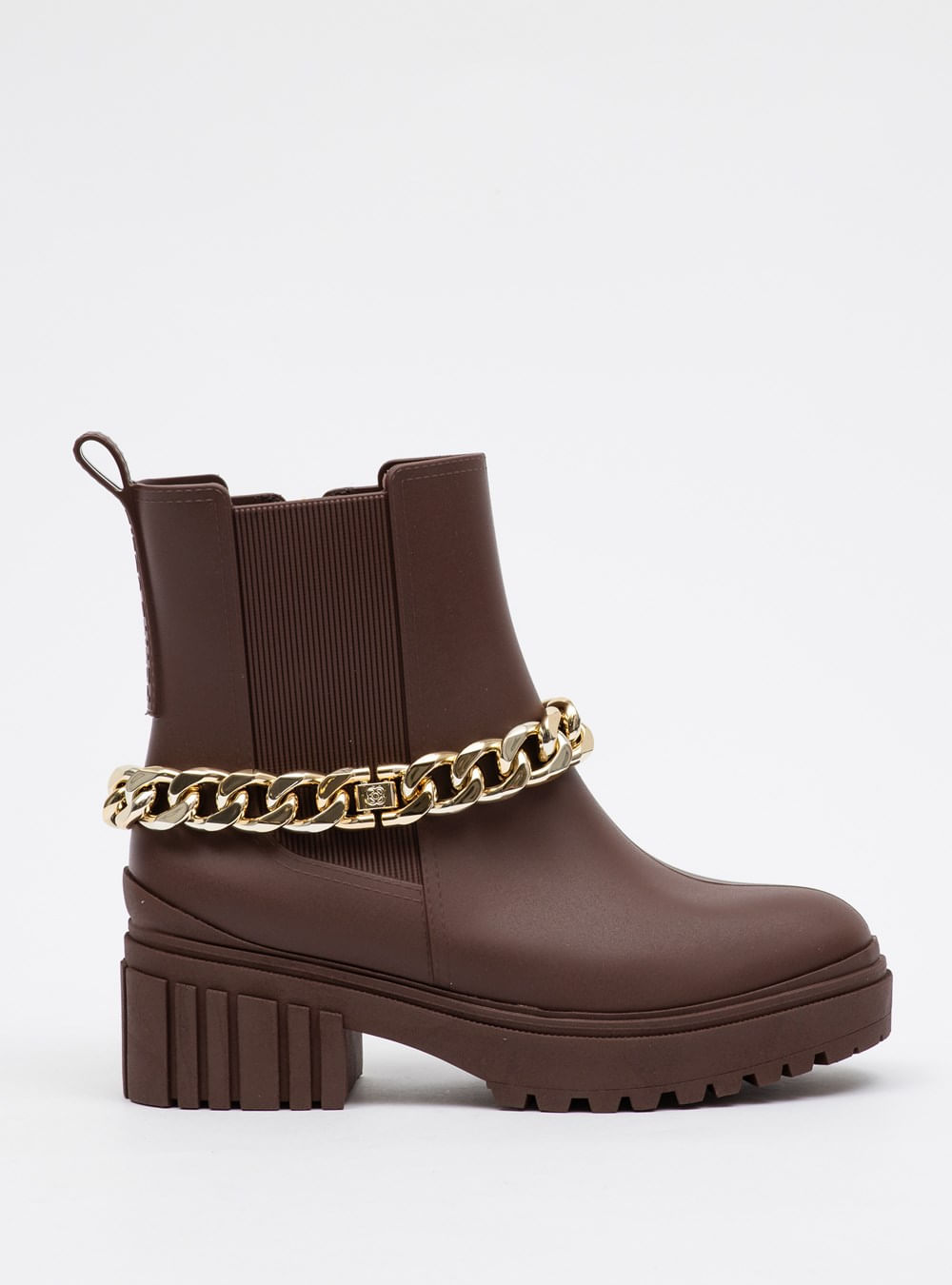 Botinha Bota Petite Jolie Cano Curto Bota Chicago Preto/Glitter