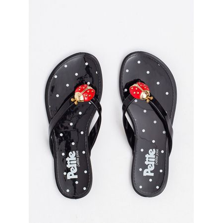 Chinelo Infantil Petite Jolie Lucky In Preto PJ7531IN 25