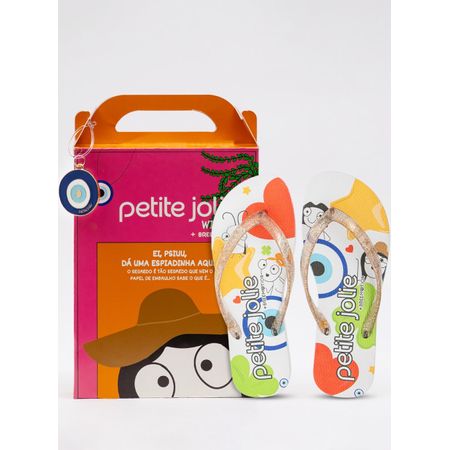 Chinelo Petite Jolie Fresh Glitter Ouro Light/Wishes PJ7450 33-4