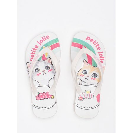 Chinelo Petite Jolie Fresh IN White/White/Cat 6 PJ6969IN 25-6