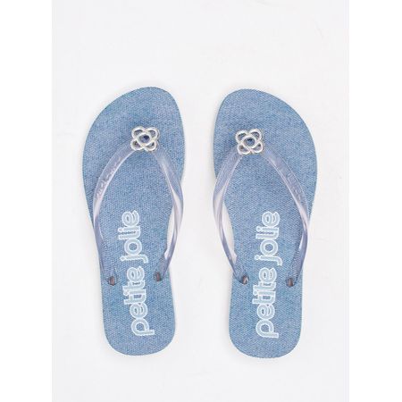 Chinelo Petite Jolie Fresh Translúcido/White/Denim PJ7364 36