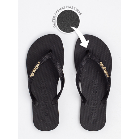 Chinelo Petite Jolie Fresh Preto PJ7298 33-4