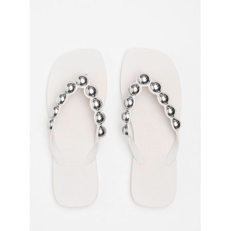 Chinelo Petite Jolie Refresh Bold White/Níquel PJ7631 35