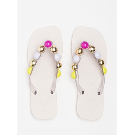 Chinelo Petite Jolie Refresh Bold Translúcido/White PJ7631 33-4