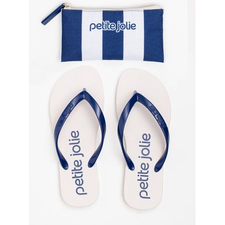 Chinelo Petite Jolie Fresh Dark Blue/White/Logo PJ 6 PJ7426 33-4