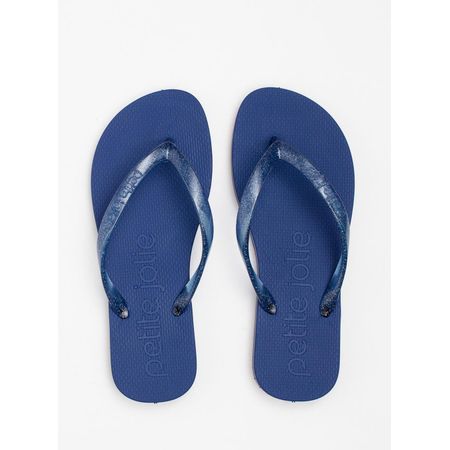 Chinelo Petite Jolie Fresh Glitter Dark Blue PJ6901II 35