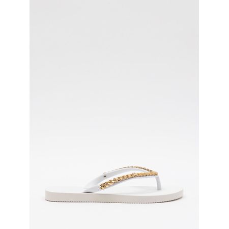 Chinelo Petite Jolie Fresh White/Ouro PJ7122 33-4