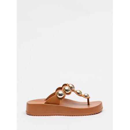 Chinelo Petite Jolie Bold Doce De Leite PJ7586 33-4