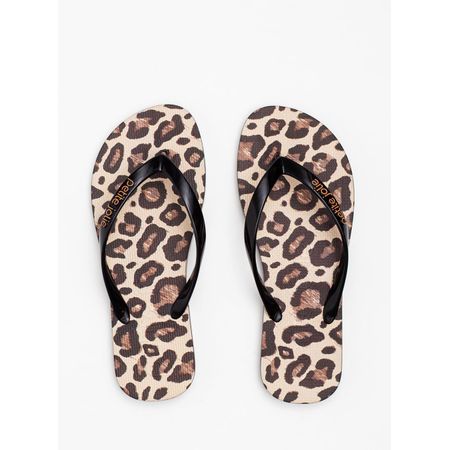 Chinelo Petite Jolie Fresh Preto/Onça 5 PJ6969 33-4