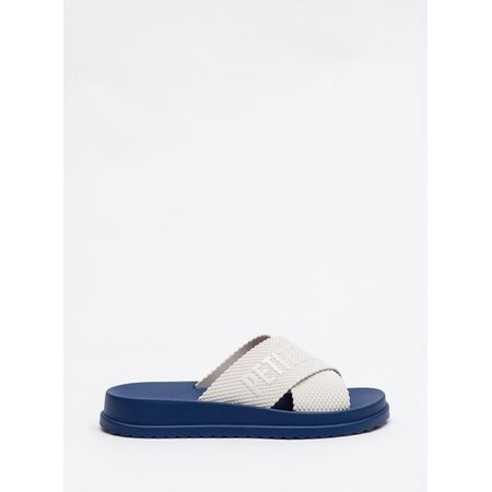 Chinelo Petite Jolie Smash White/Dark Blue PJ6812II 33-4