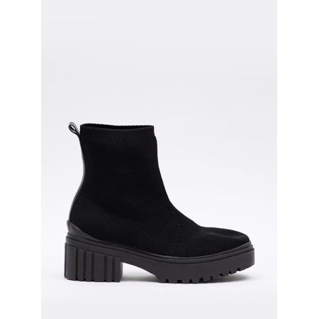 Bota Petite Jolie Knit Boot Preto PJ6191 37-8