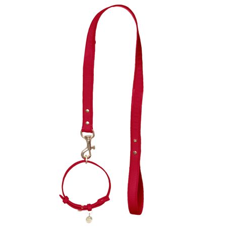Guia + Coleira Vermelho PJ20047 47CM