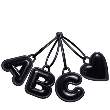 Chaveiro de Letras Preto PJ6023 W