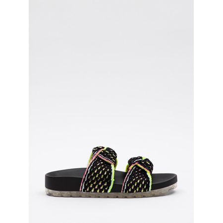 Chinelo Petite Jolie Knit Flat Hit Preto PJ7315 33-4