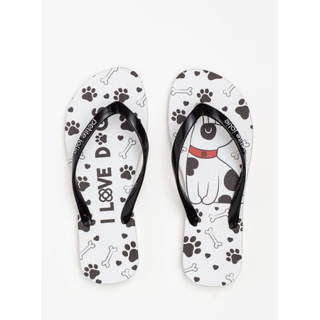 Chinelo Petite Jolie Fresh Preto/White/Dog 7 PJ6969 38