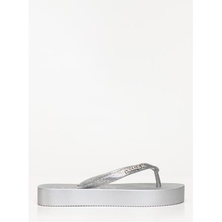 Chinelo Petite Jolie Fresh Up Full Glitter Prata PJ7705 33-4