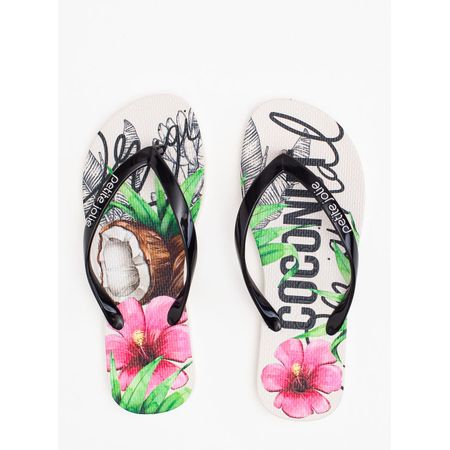 Chinelo Petite Jolie Fresh Preto/White/Frutas 3 PJ6969 33-4