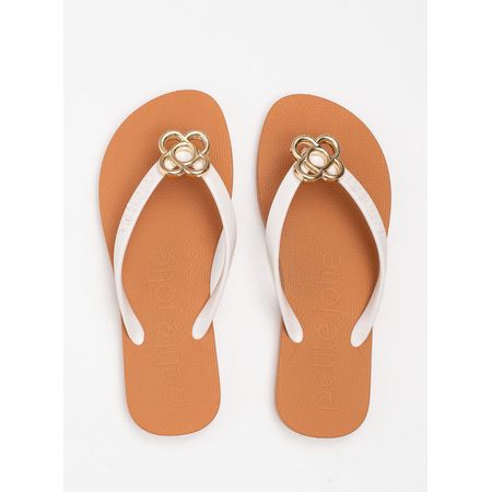 Chinelo Petite Jolie Fresh White/Doce De Leite PJ6979 33-4
