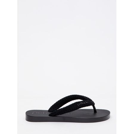 Chinelo Petite Jolie Fresh Crochê Preto PJ7766 33-4