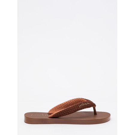 Chinelo Petite Jolie Fresh Crochê Chocolate PJ7766 33-4