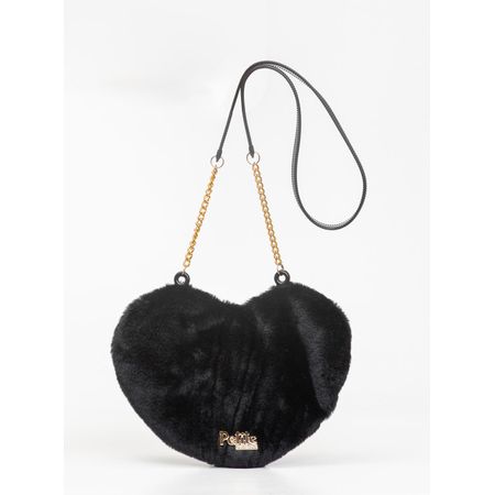 Bolsa Petite Jolie Love Fur Bag In Preto PJ11379IN