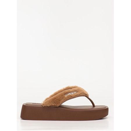 Chinelo Petite Jolie Hit Fur Chocolate PJ7708 33-4