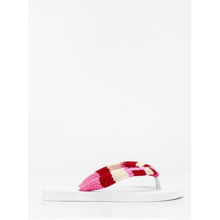 Chinelo Petite Jolie Fresh Crochê White/Chiclete PJ7766 33-4