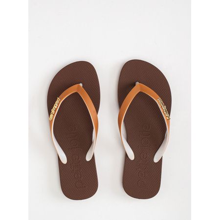Chinelo Petite Jolie Fresh White/Sola Chocolate PJ7638 33-4