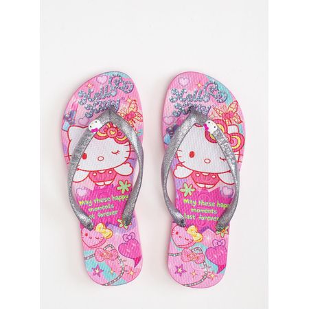 Chinelo Hello Kitty Glitter Prata/Hello Kitty 17 PJ7206HK 35