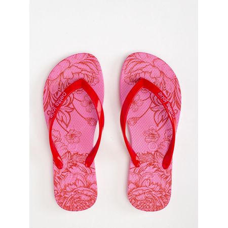 Chinelo Petite Jolie Fresh Tomate/Floral 23 PJ6969 33-4