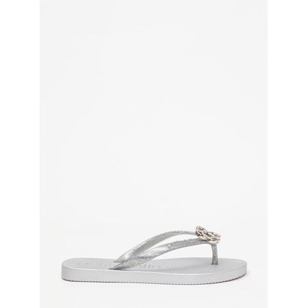 Chinelo Petite Jolie Fresh Full Glitter Prata/Ice PJ7704 33-4
