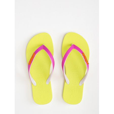 Chinelo Petite Jolie Fresh White/Limão/Rosa Pink PJ7638 35