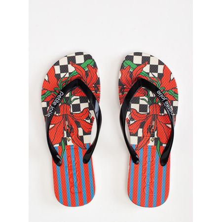Chinelo Petite Jolie Fresh Preto/White/Floral 18 PJ6969 33-34