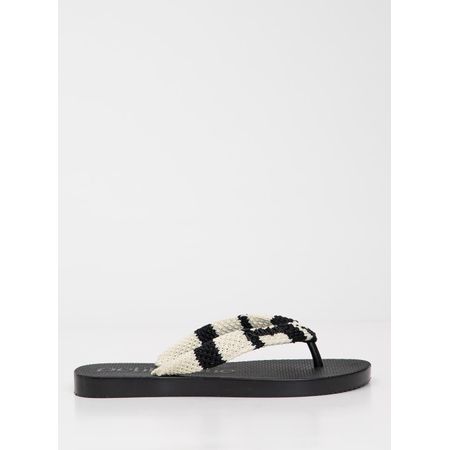 Chinelo Petite Jolie Fresh Crochê Preto/White PJ7766 33-4