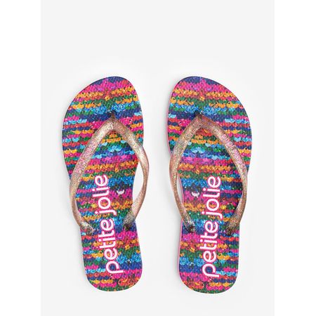 Chinelo Petite Jolie Fresh Glitter Ouro/Carnaval PJ6969 33-4