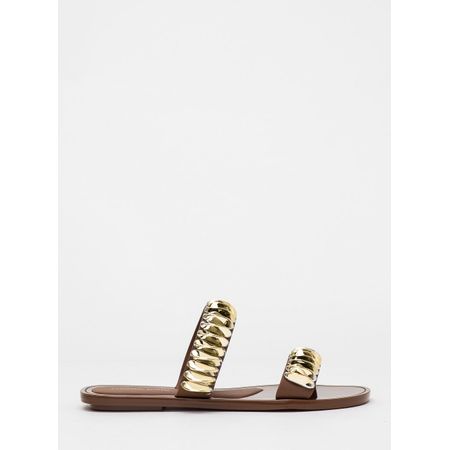Chinelo Petite Jolie Demi Chocolate/Ouro PJ7690 33-4