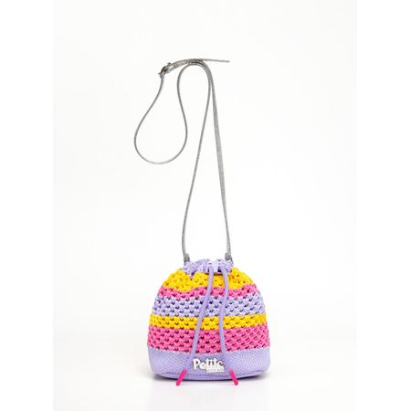 Bolsa Petite Jolie Knit Bag In Full Glitter Prata PJ11406IN