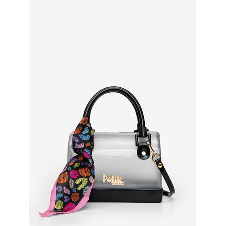 Bolsa Petite Jolie Mini Bloom In Translúcido/Preto PJ11395IN