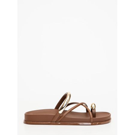 Chinelo Petite Jolie Ring Flat Chocolate PJ7798 33-34