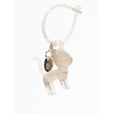 Chaveiro Petite Jolie Gato Glitter Ouro Light PJ20034